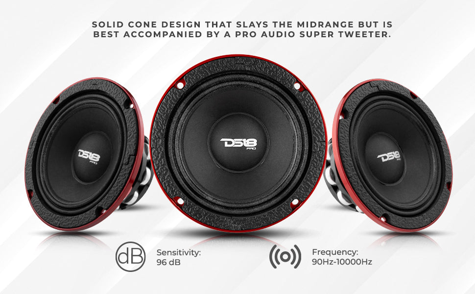PRO 6.5" Neodymium Mid-Range Loudspeaker 300 Watts Rms 8-Ohm - DS18
