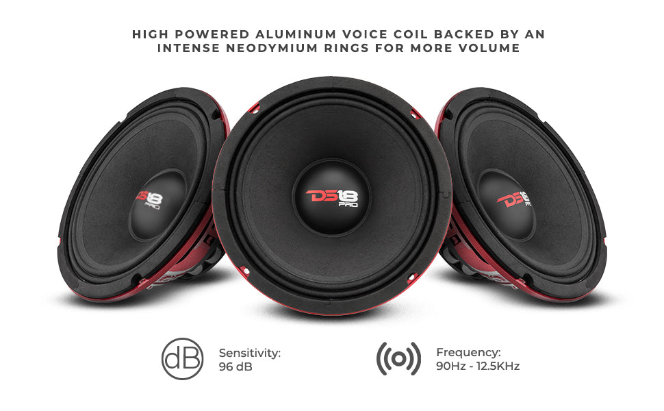 PRO 6.5" Neodymium Mid-Range Loudspeaker 300 Watts Rms 4-Ohm - DS18