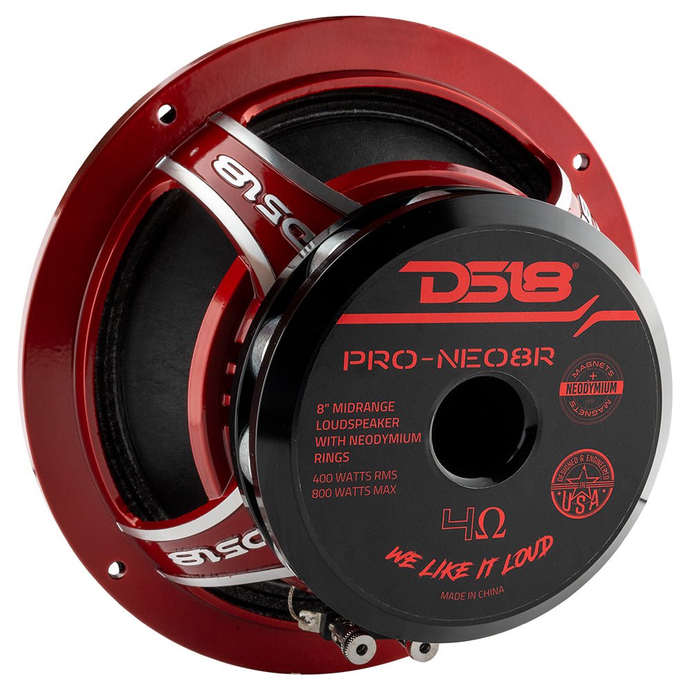 PRO 8" Neodymium Mid-Range Loudspeaker 400 Watts Rms 4-Ohm - DS18
