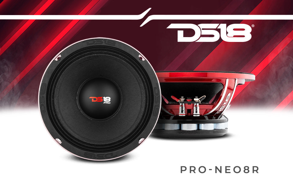 PRO 8" Neodymium Mid-Range Loudspeaker 400 Watts Rms 4-Ohm - DS18