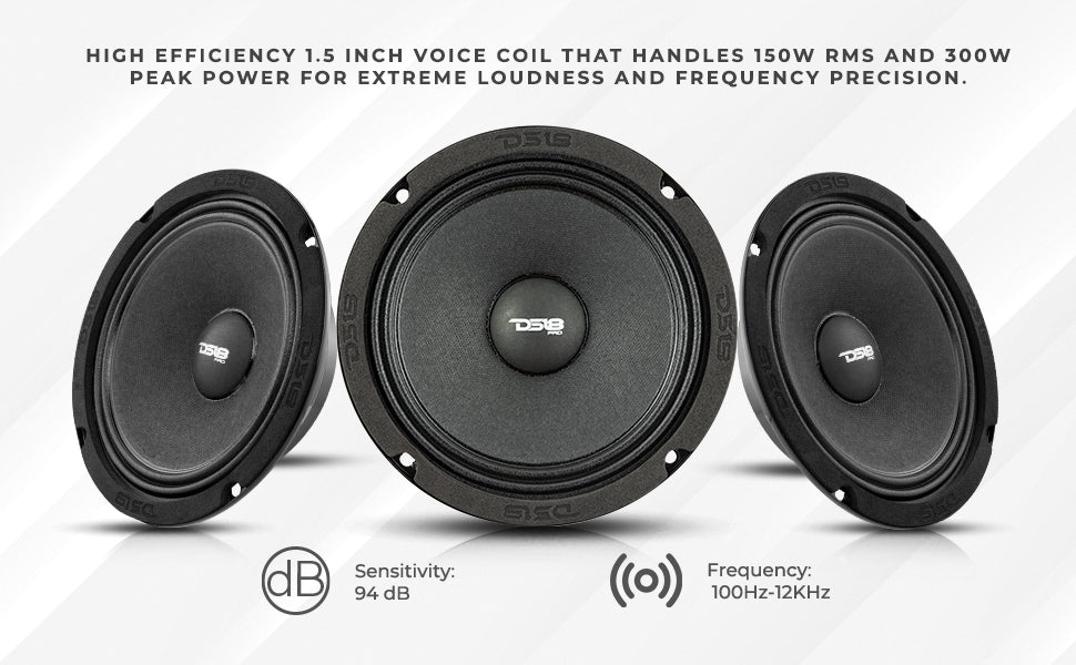 PRO 6.5" Shallow Neodymium Full-Range Loudspeaker 150 Watts Rms 8-Ohm - DS18