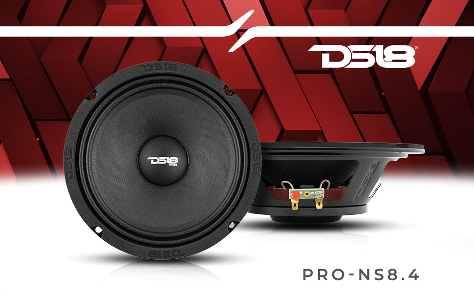 PRO 8" Shallow Neodymium Full-Range Loudspeaker 200 Watts Rms 4-Ohm - DS18