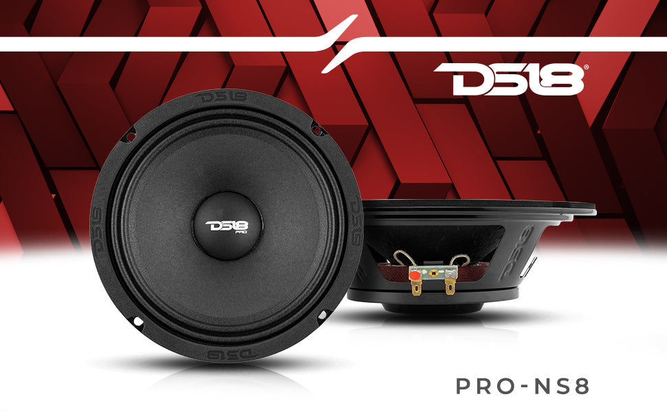 PRO 8" Shallow Neodymium Full-Range Loudspeaker 200 Watts Rms 8-Ohm - DS18