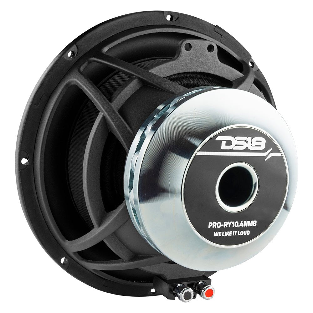 PRO 10" Neodymium Water resistant Carbon Fiber Cone Mid-Bass Woofer 450 Watts Rms 4-Ohm - DS18