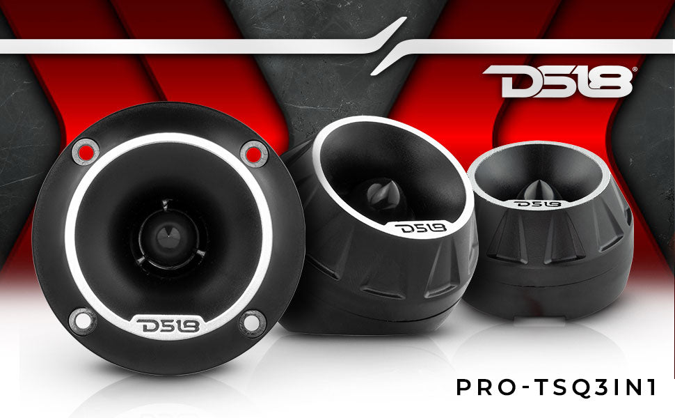 3" Surface/Flush/Angle High Compression Neodymium Super Bullet Tweeter 100 Watts 1" Aluminum 4-Ohm Vc - DS18