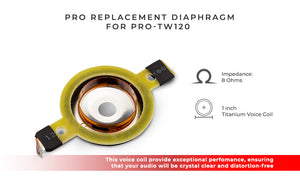 DS18 PRO-TW120.8VC PRO Replacement Diaphragm For PRO-TW120 And Universal 1" VCL 8OHM - DS18