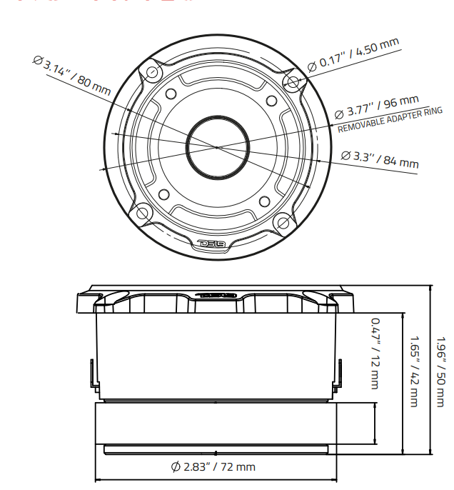 3” PRO Aluminum Super Bullet Tweeter – 240 Watts with Built in Crossover - DS18