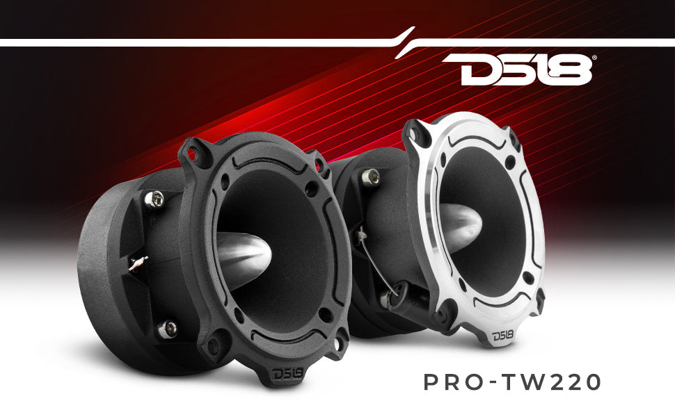 3” PRO Aluminum Super Bullet Tweeter – 240 Watts with Built in Crossover - Black - DS18