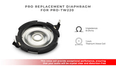 DS18 PRO-TW220.8VC PRO Replacement Diaphragm For PRO-TW220 And Universal 1" VC 8 Ohm - DS18