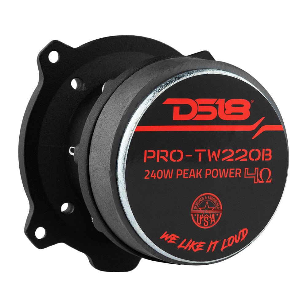 3” PRO Aluminum Super Bullet Tweeter – 240 Watts with Built in Crossover - Black - DS18