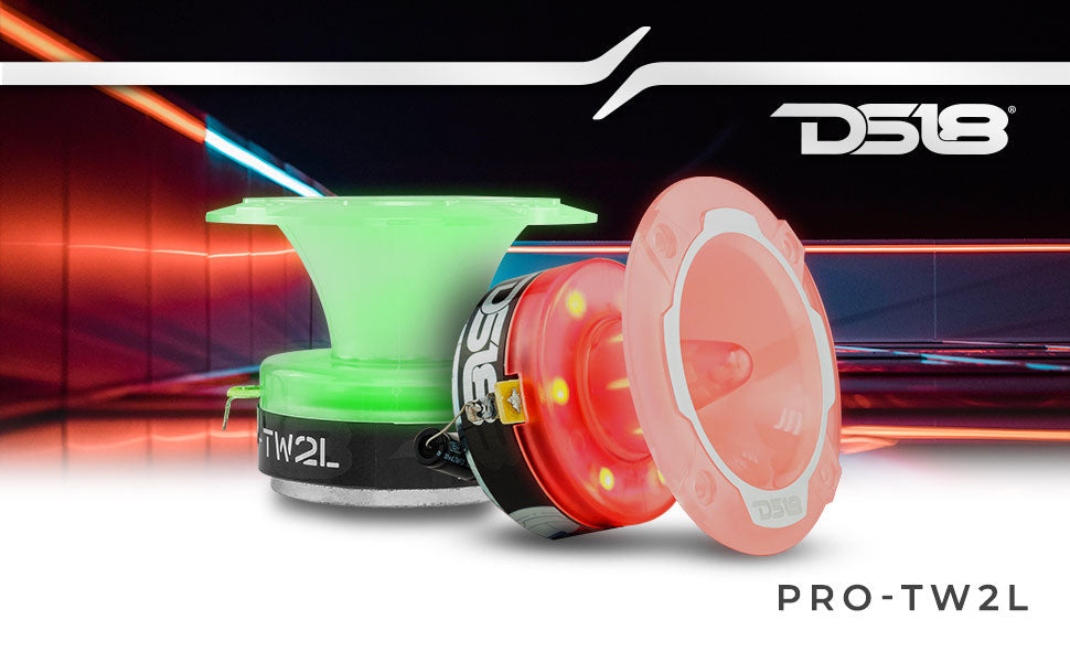 3.8" Super Bullet Tweeter 120 Watts 1" Aluminum 4-Ohm Vc with RGB LED Lights - DS18