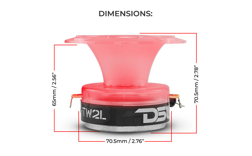 3.8" Super Bullet Tweeter 120 Watts 1" Aluminum 4-Ohm Vc with RGB LED Lights - DS18