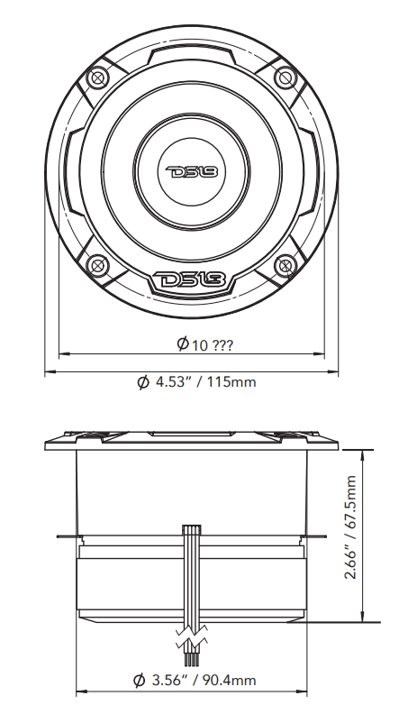4.5" Super Bullet Tweeter 280 Watts 1.75" Titanium 4-Ohm Vc with RGB LED Lights - DS18