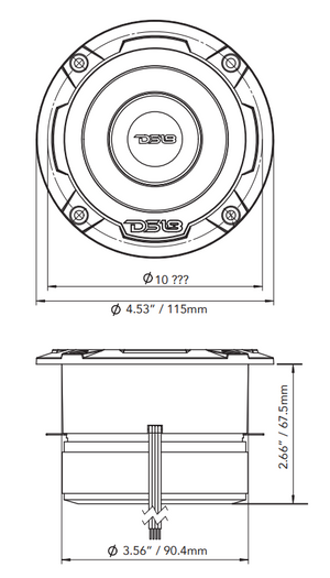 4.5" Super Bullet Tweeter 280 Watts 1.75" Titanium 4-Ohm Vc with RGB LED Lights - DS18