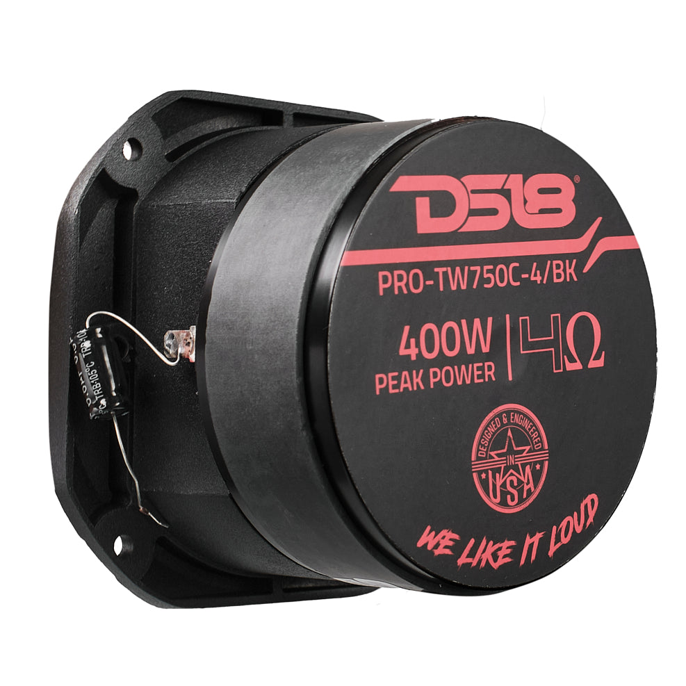 4” Super Bullet Tweeter with 1.5” Titanium Voice Coil and Oversized Ferrite Magnet 200 Watts 4-Ohm - DS18