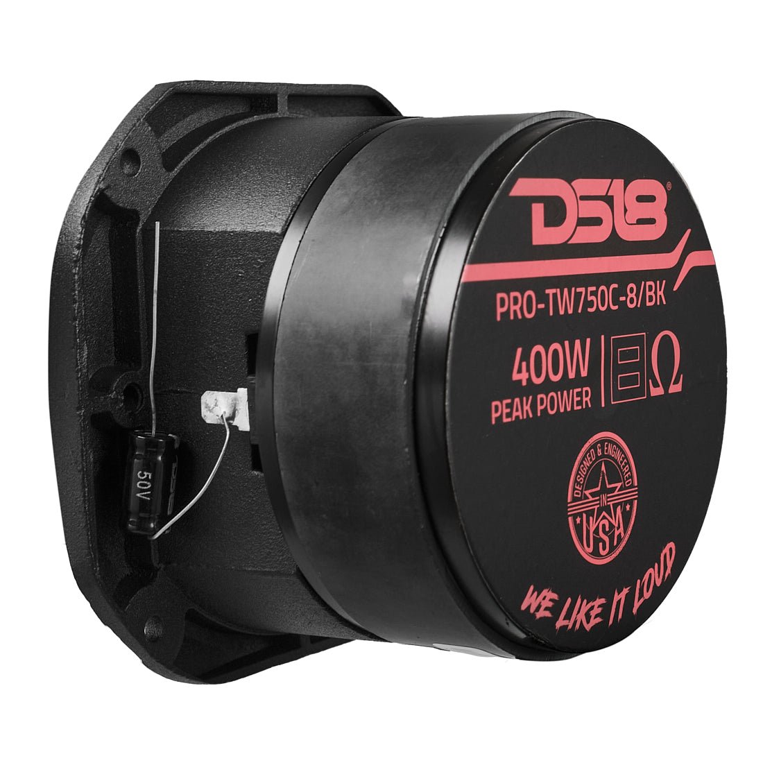 4" Super Bullet Tweeter with 1.5" Titanium Voice Coil and Oversized Ferrite Magnet 200 Watts 8-Ohm - DS18