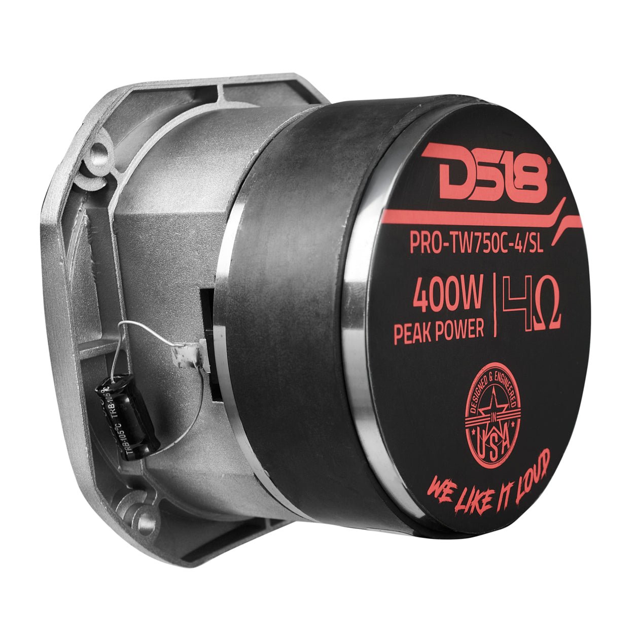 4” Super Bullet Tweeter with 1.5” Titanium Voice Coil and Oversized Ferrite Magnet 200 Watts 4-Ohm - DS18