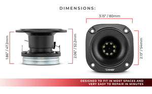 3" High Compression Neodymium Hybrid Driver/Tweeter 100 Watts 1" Polyimide 4-Ohm Vc - DS18
