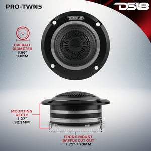 3.6" High Compression Neodymium Hybrid Driver/Tweeter 200 Watts 1.5 " Pen 4-Ohm Vc - DS18
