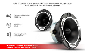 4" High Compression Neodymium Tweeter | 150W RMS 1.25 " Polyimide 4-Ohm Vc - DS18
