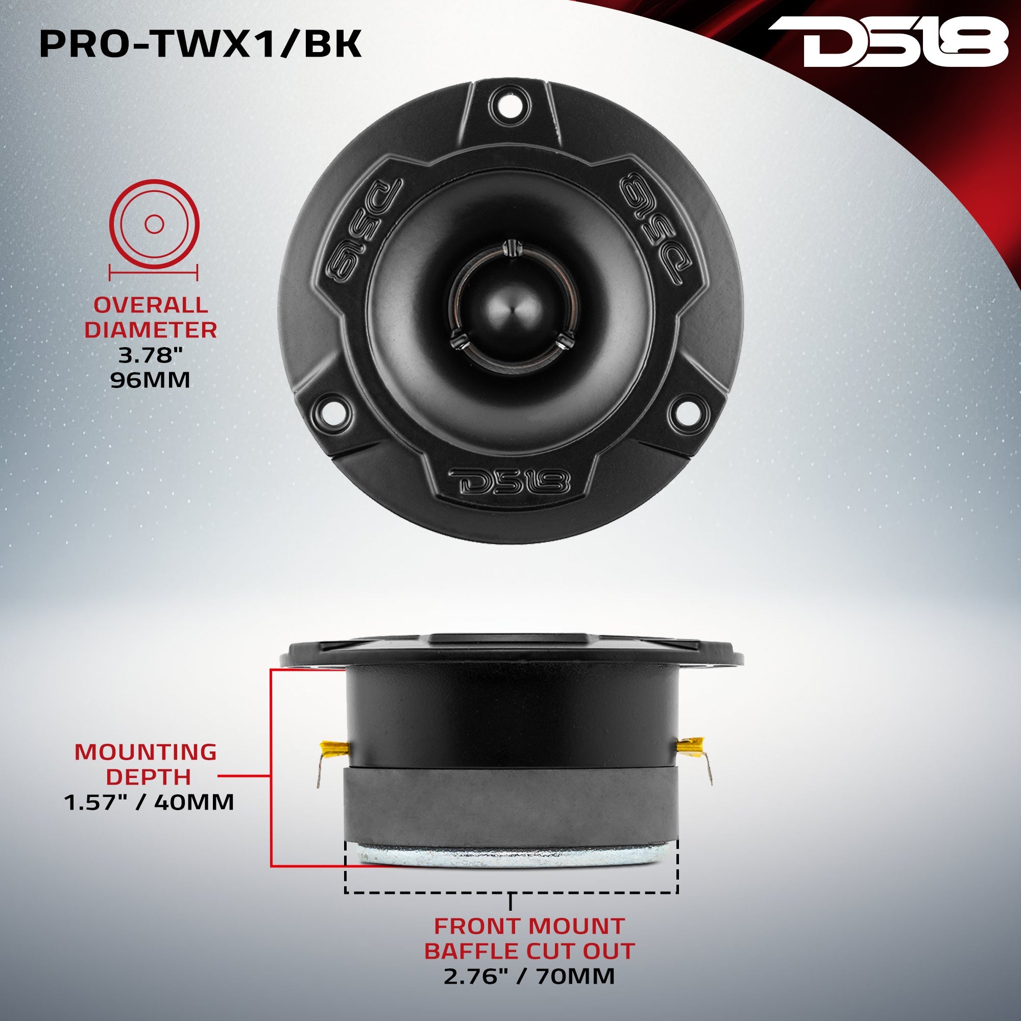 Pro Audio Loudspeakers Package - Pair 6.5" Speakers + Pair of Tweeters - DS18