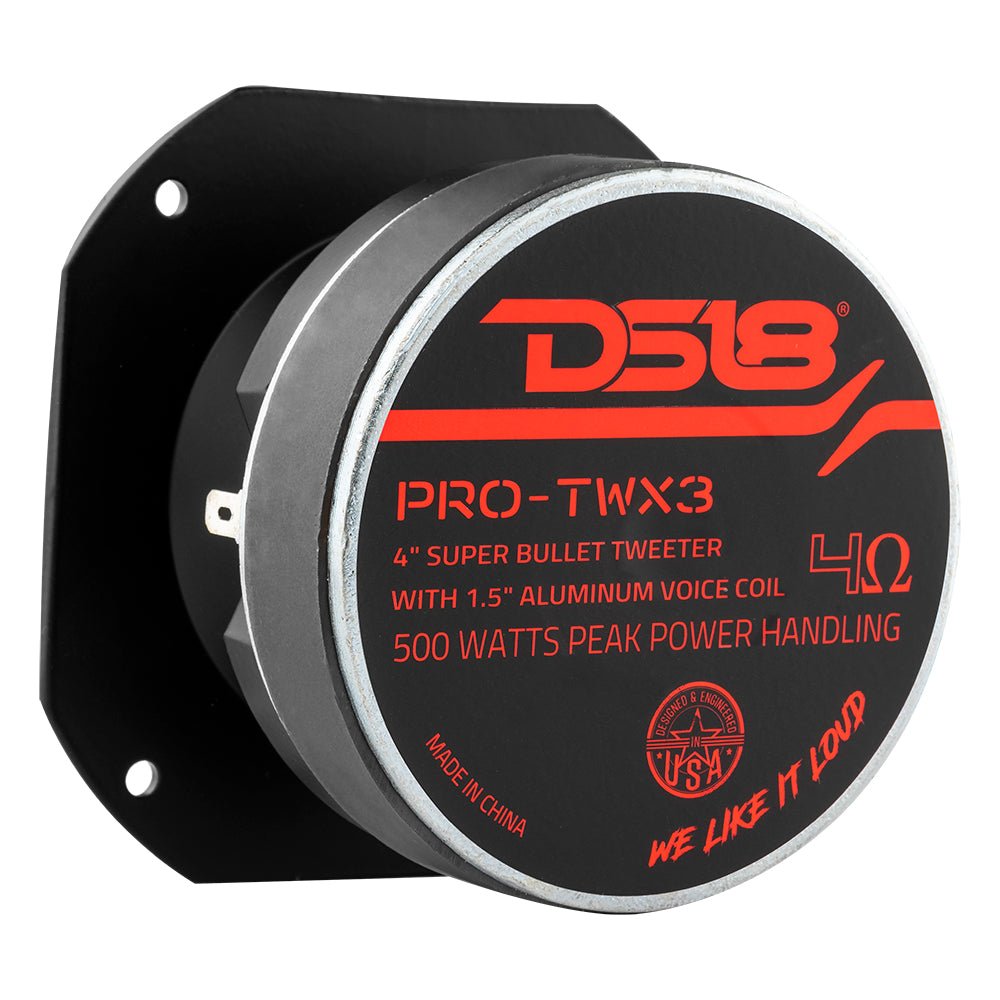 4" Super Bullet Tweeter 250 Watts 1.5" Titanium 4-Ohm Vc - DS18