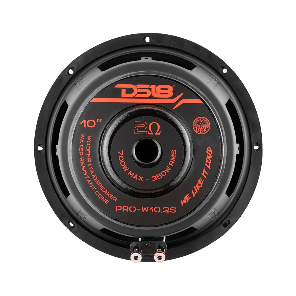 PRO 10" Water Resistant Woofer 350 Watts Rms 2-Ohm SVC - DS18