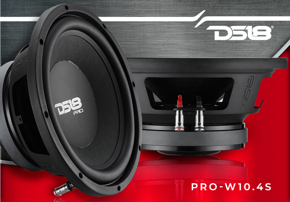 PRO 10" Water Resistant Woofer 350 Watts Rms 4-Ohm SVC - DS18