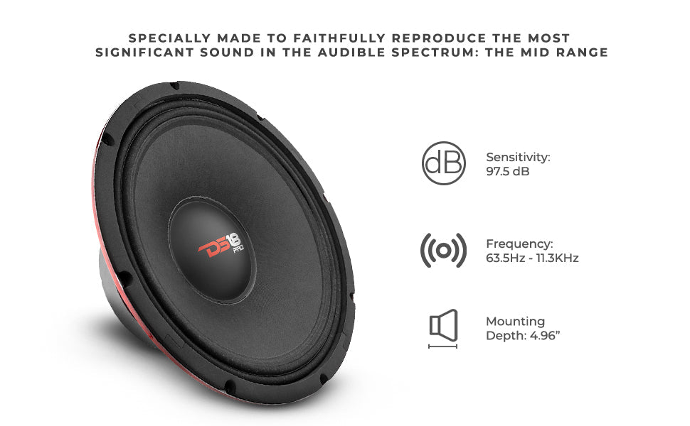 PRO-X 12" Mid-Range Loudspeaker 450 Watts Rms 4-Ohm - DS18