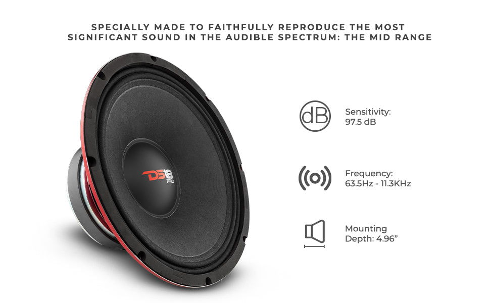 PRO-X 12" Mid-Range Loudspeaker 450 Watts Rms 8-Ohm - DS18