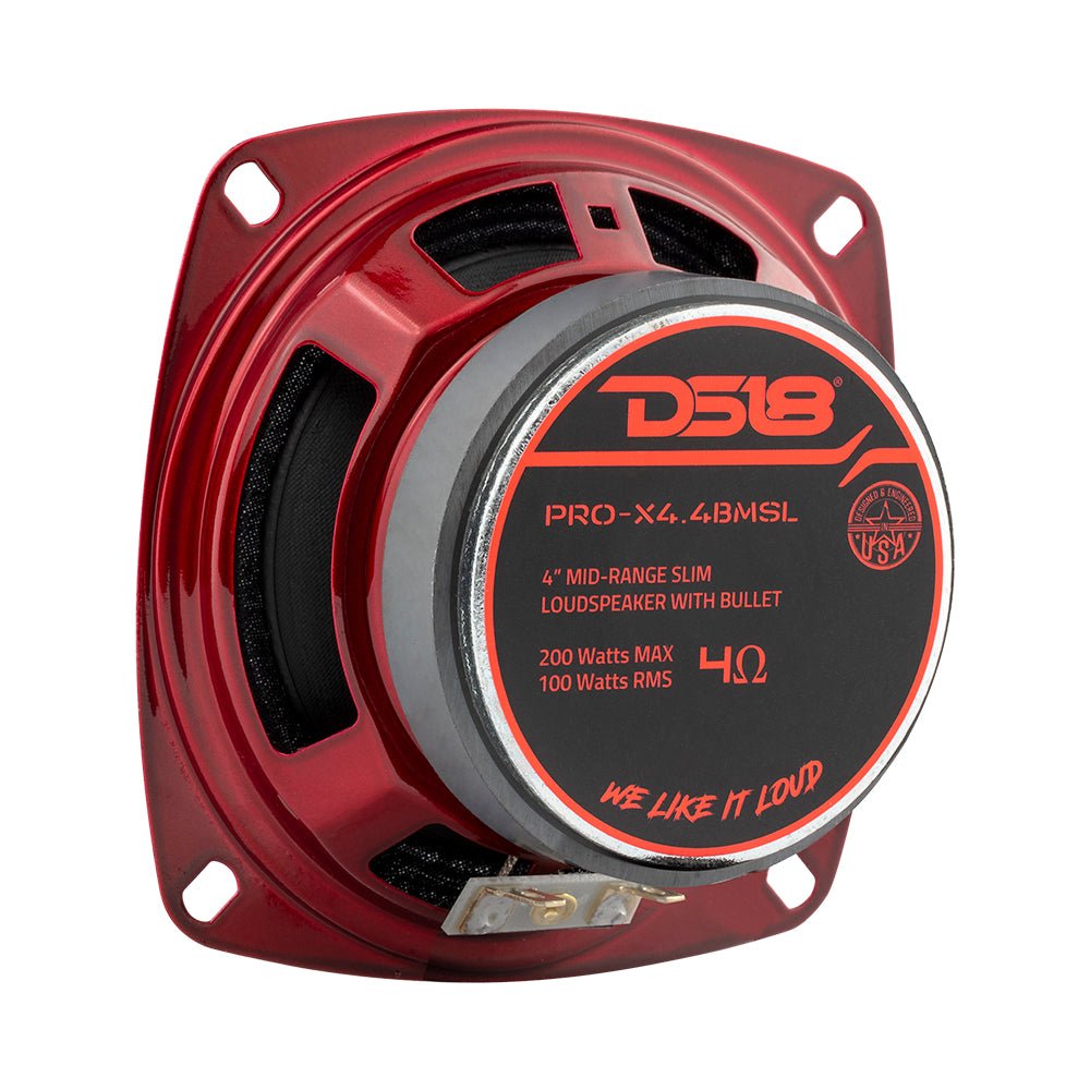PRO-X 4" Shallow Mid-Range Bullet Loudspeaker | 100W RMS 4-Ohm - DS18