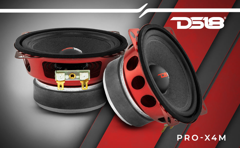 PRO-X 4" Mid-Range Loudspeaker 100 Watts Rms 8-Ohm - DS18