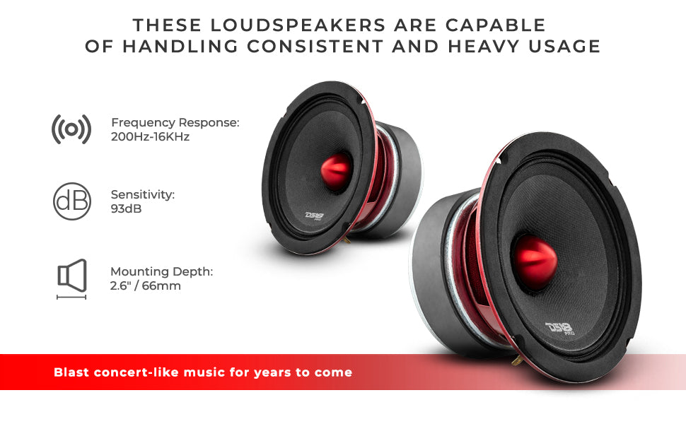 PRO-X 5.25" Mid-Range Loudspeaker with Bullet | 150W RMS 4-Ohm - DS18