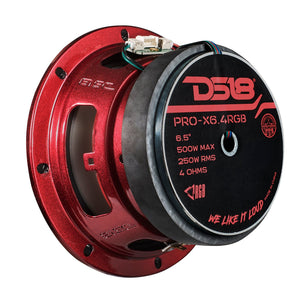 6.5" Mid-Range Loudspeaker with Dual RGB LED For Cone & Dust Cap 250 Watts 4-Ohm - DS18