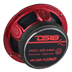 PRO-X 6.5" Mid-Range Loudspeaker with Bullet | 250W RMS 4-Ohm - DS18