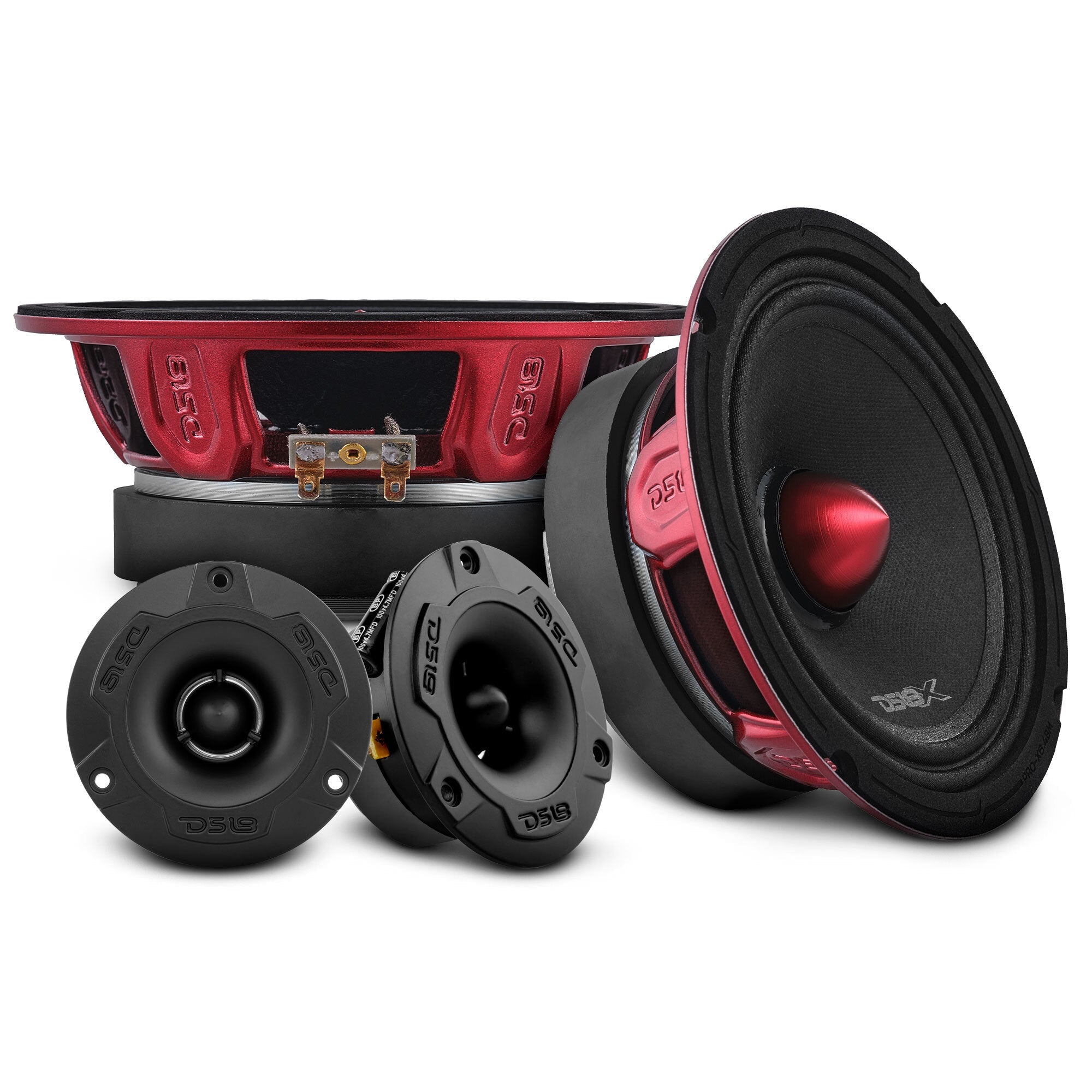 Pro Audio Loudspeakers Package - Pair 6.5" Speakers + Pair of Tweeters - DS18