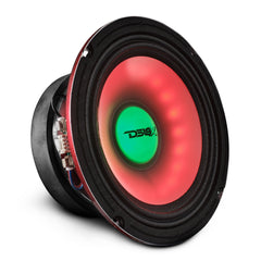 6.5" Mid-Range Loudspeaker with Dual RGB LED For Cone & Dust Cap 250 Watts 4-Ohm - DS18