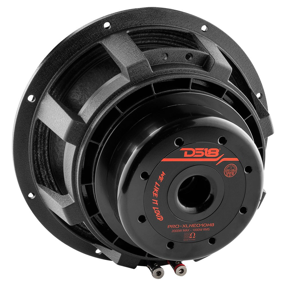 PRO 10" Neodymium Mid-Bass Loudspeaker 1000 Watts Rms 8-Ohm - DS18