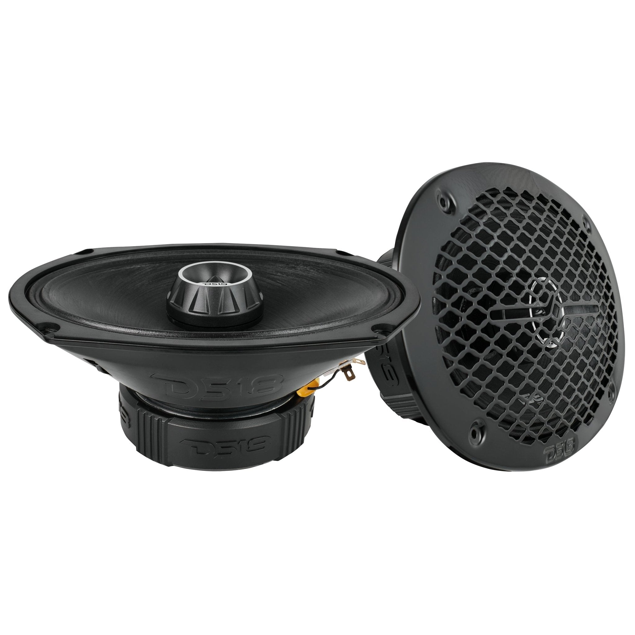 Pro Audio Hybrid Speaker Bundle: 6.5" & 6x9" Midrange Speakers with Built-In Compression Tweeters - DS18
