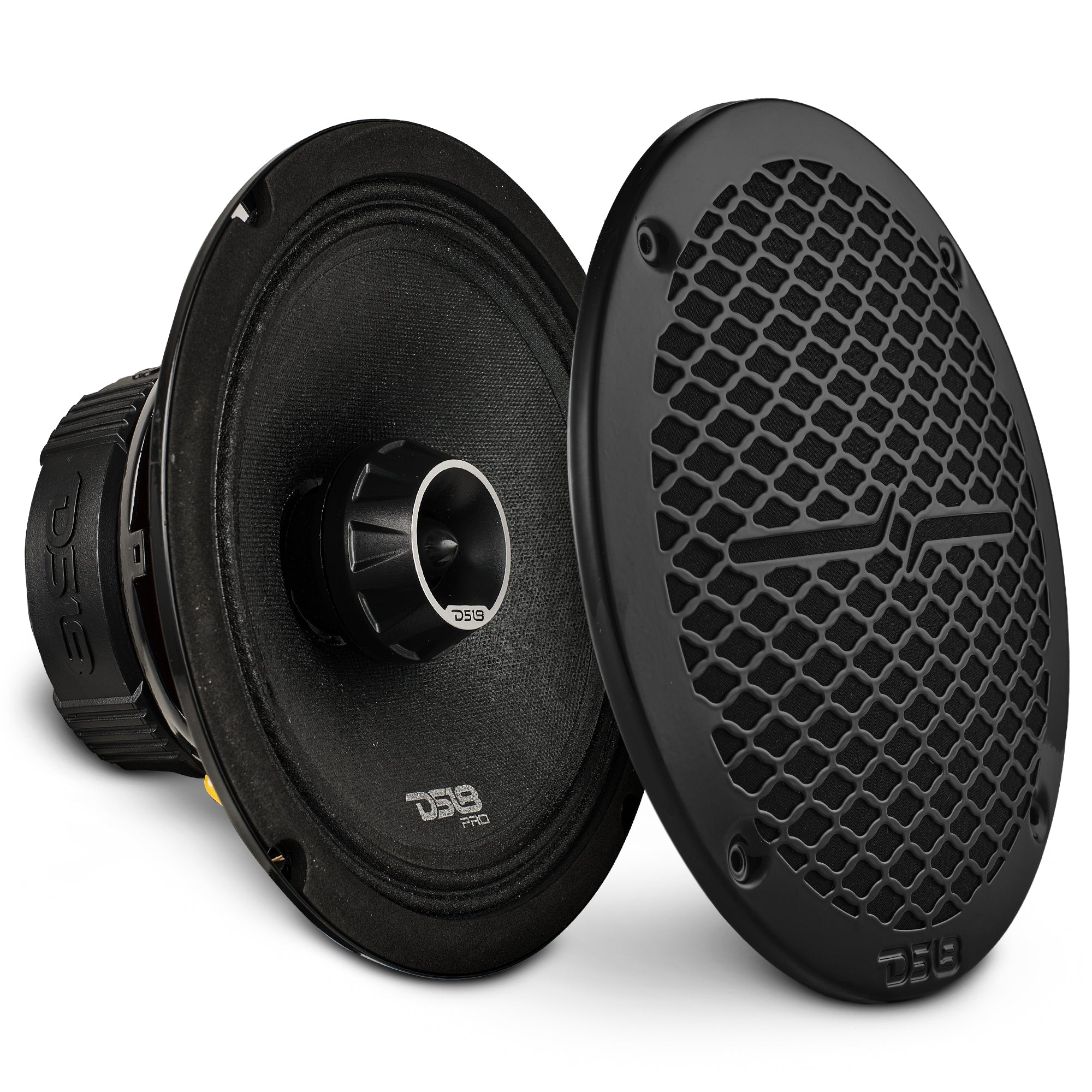 PRO-ZT 8" Coaxial Mid-Range Loudspeaker with Water-Resistant Cone Built-in Bullet Tweeter and Grill | 275W RMS 4-Ohm - DS18