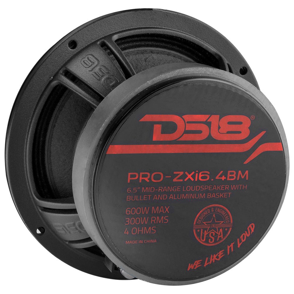 PRO-ZXI 6.5" Mid-Range Bullet Loudspeaker Neodymium/Ferrite Magnets | 300W RMS 4-Ohm - DS18