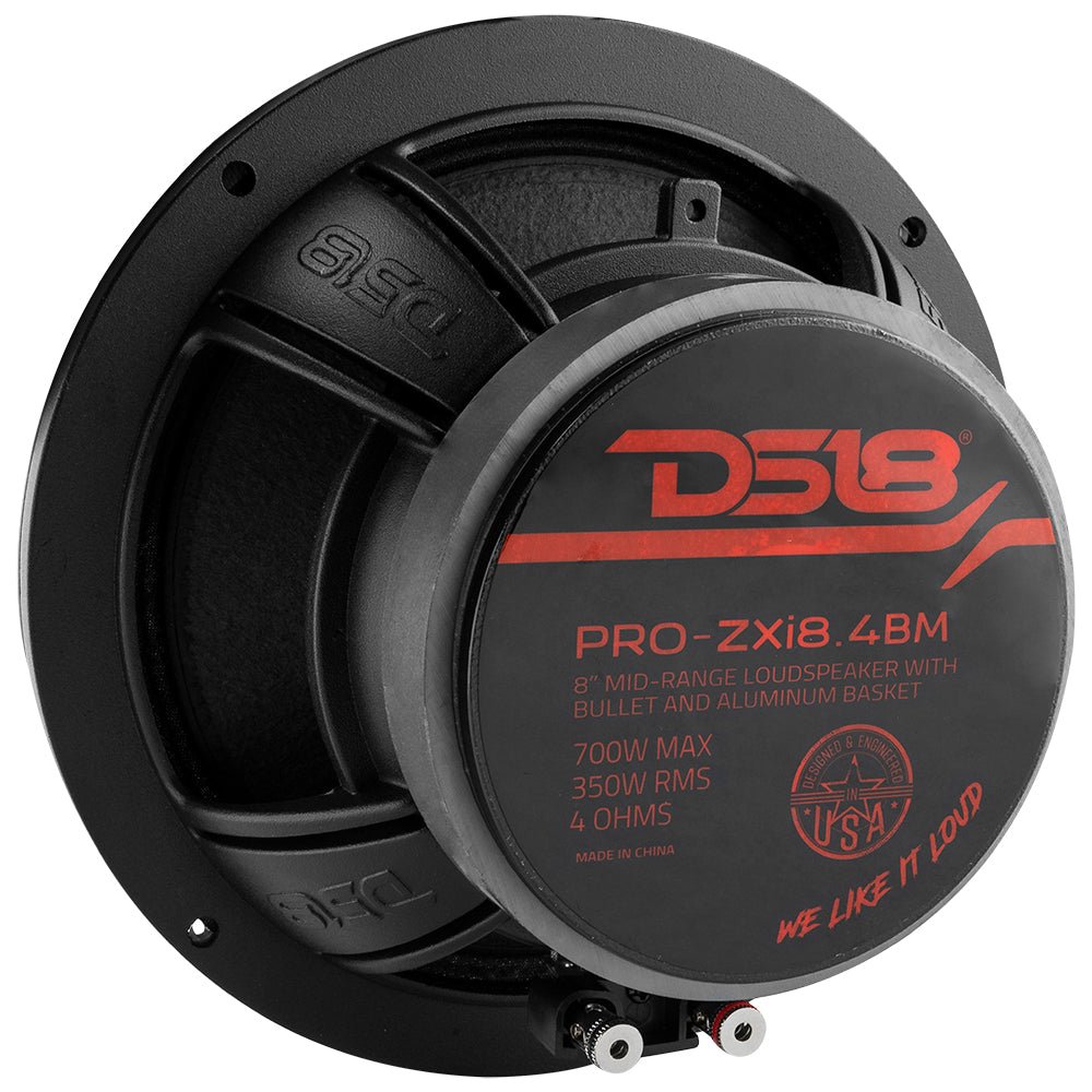 PRO-ZXI 8" Mid-Range Bullet Loudspeaker Neodymium/Ferrite Magnets | 350W RMS 4-Ohm - DS18
