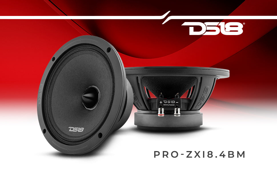 PRO-ZXI 8" Mid-Range Bullet Loudspeaker Neodymium/Ferrite Magnets | 350W RMS 4-Ohm - DS18