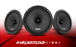 PRO-ZXI 8" Mid-Range Bullet Loudspeaker Neodymium/Ferrite Magnets | 350W RMS 4-Ohm - DS18