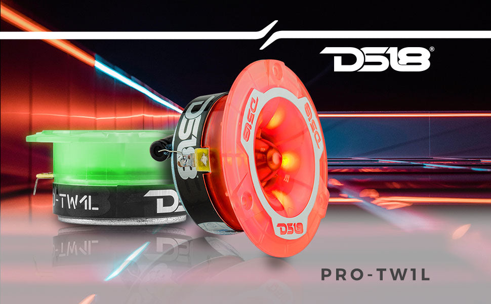 3.8" Super Bullet Tweeter with 1" Aluminum Voice Coil with RGB LED Lights - DS18