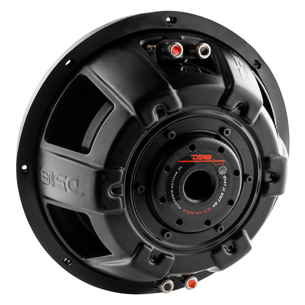 PS Shallow-Mount Water Resistant 10" Subwoofer | 500W RMS DVC 4-Ohm - DS18