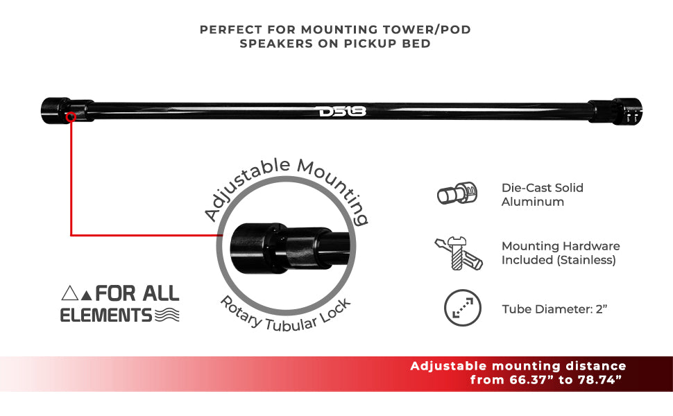 Pick Up Trucks Mounting Tube for Towers and Pods - DS18