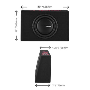 10” Shallow Subwoofer Enclosure for Pickup Trucks - DS18