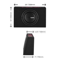 10” Shallow Subwoofer Enclosure for Pickup Trucks - DS18