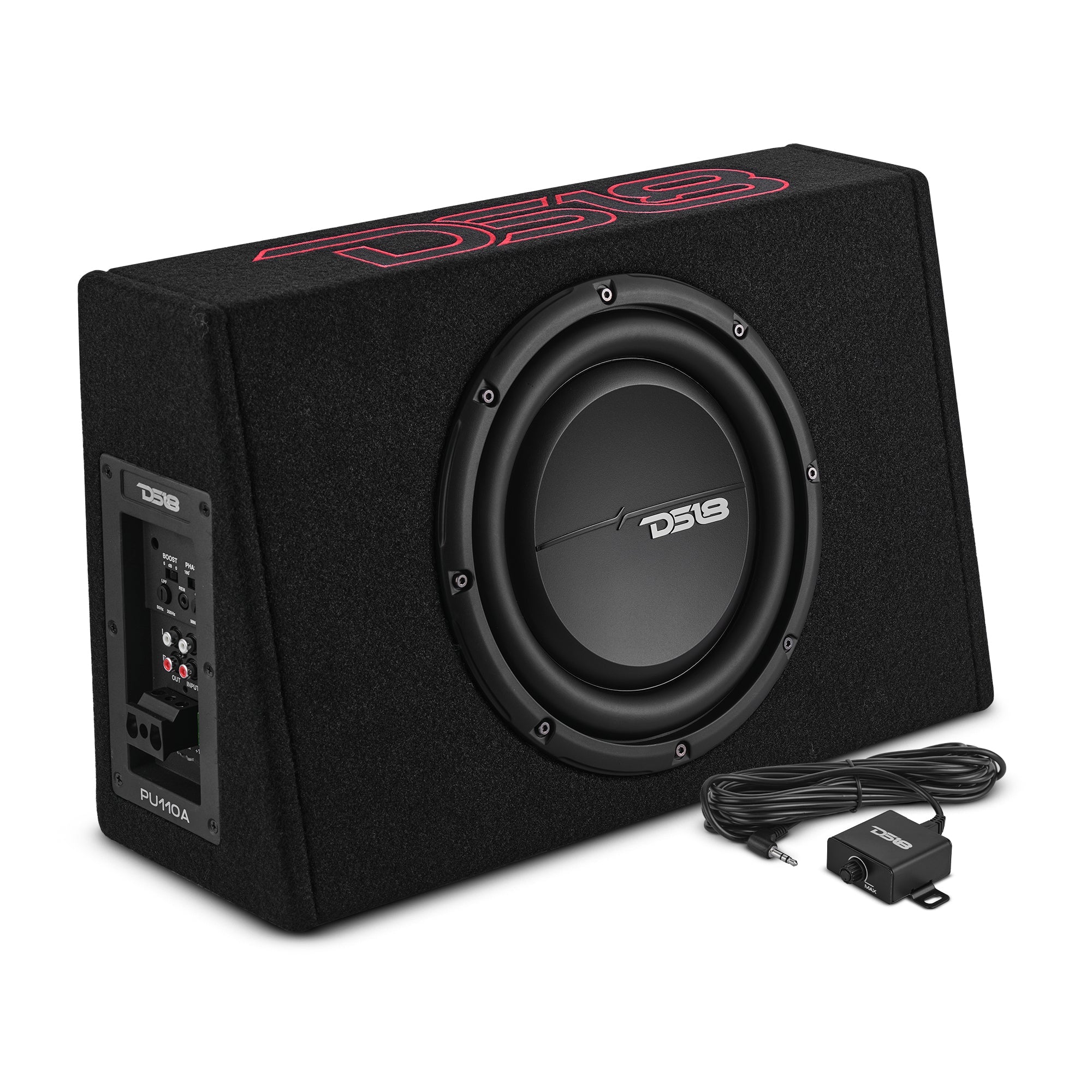 10” Amplified Shallow Subwoofer Enclosure for Pickup Trucks - DS18